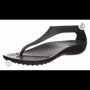 Croc’s Serena Flip Flop- Black- Size 9